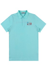 製造短袖湖水藍短袖Polo恤  購物網Polo恤 繡花LOGO  宣傳活動Polo恤  健康產品  P1577